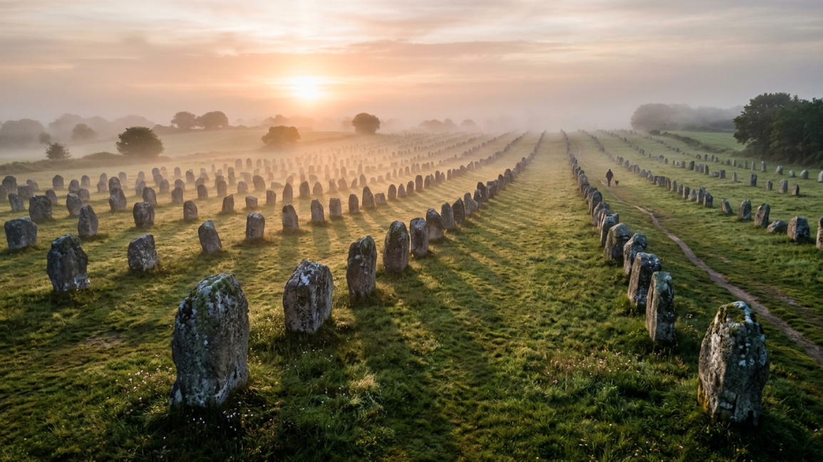 Carnac stones alignment